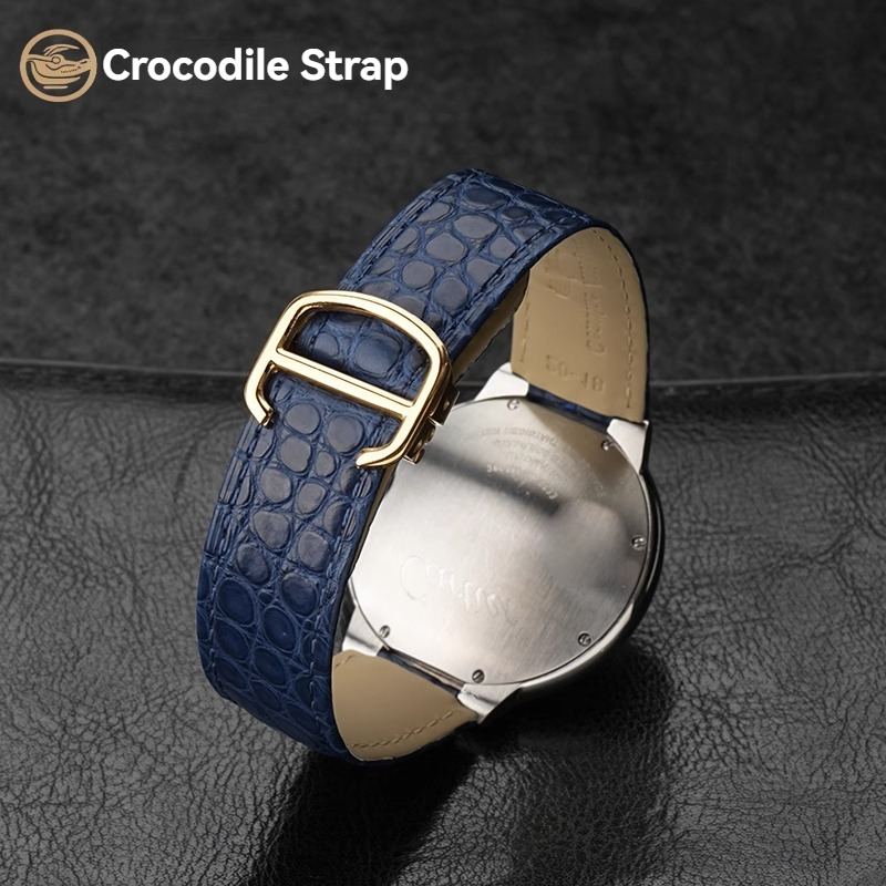 Crocodile leather watch strap  - Cartier Watch Ballon Bleu recension och pris