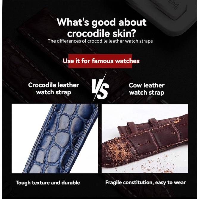 Crocodile leather watch strap  - Cartier Watch Ballon Bleu recension och pris