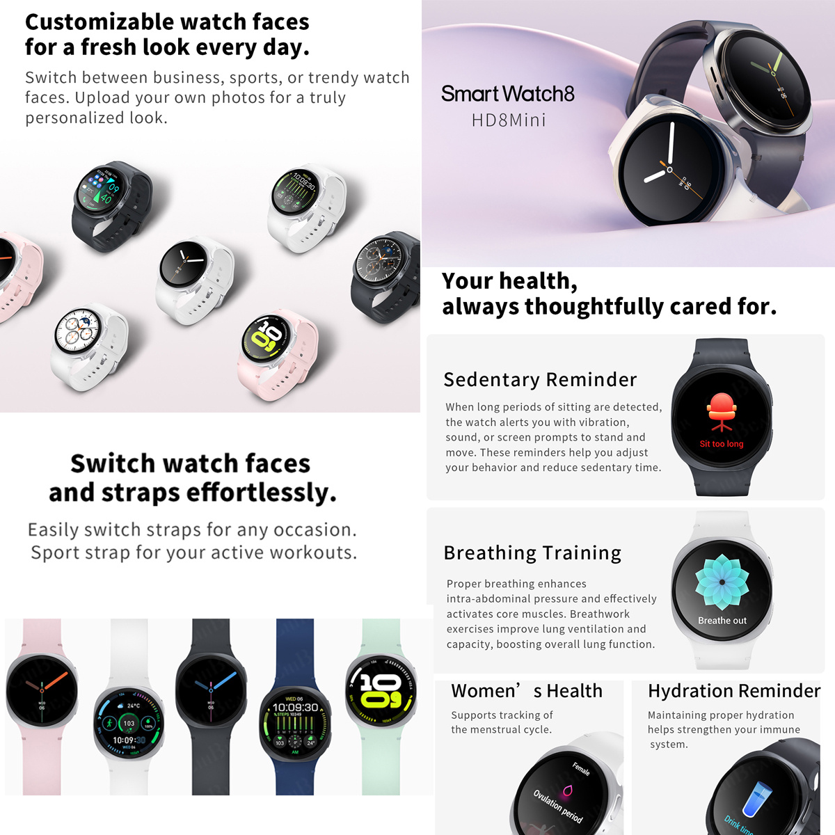 2026 New Watches 8 Mini GPS Tr - Smartwatch Health Watches For Women recension och pris