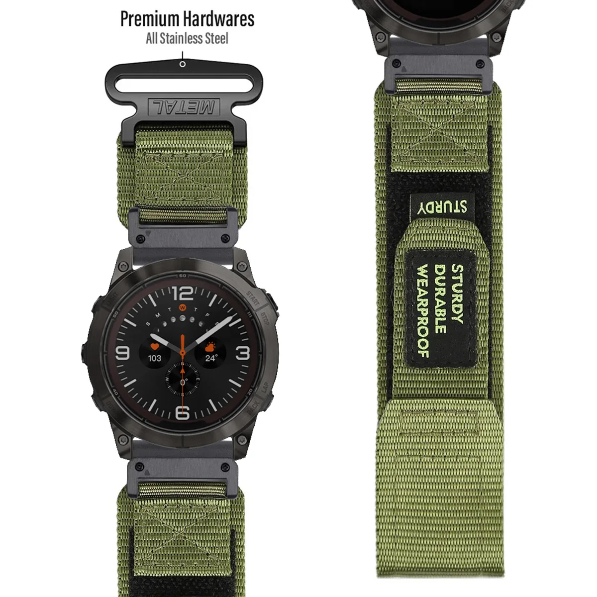 22mm 26mm Nylon strap for Garm - Watch Smartwatch Android recension och pris