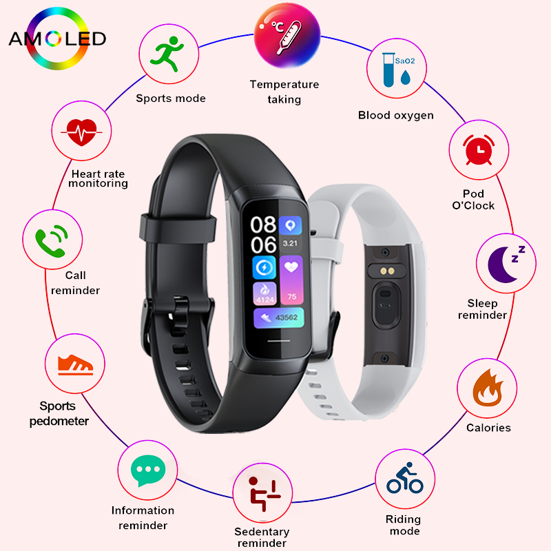 LIGE 1.1 Inch Amoled Heart Rat - Smartwatch Health Watches For Women recension och pris