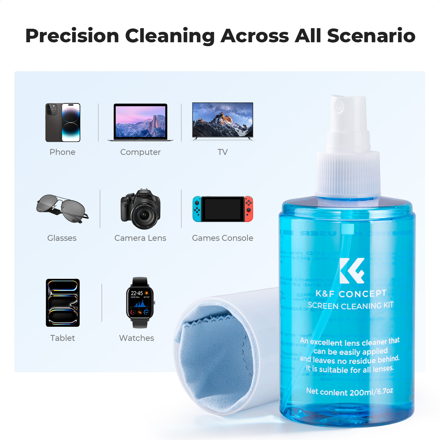 K&F CONCEPT 200ML Screen Clean - Watch Polishing Cloth recension och pris