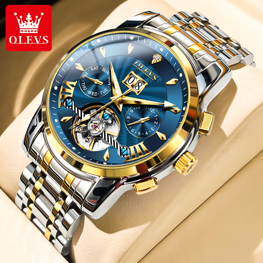 OLEVS Men Watches Luxury Fashi - Anti-Magnetic Watch recension och pris