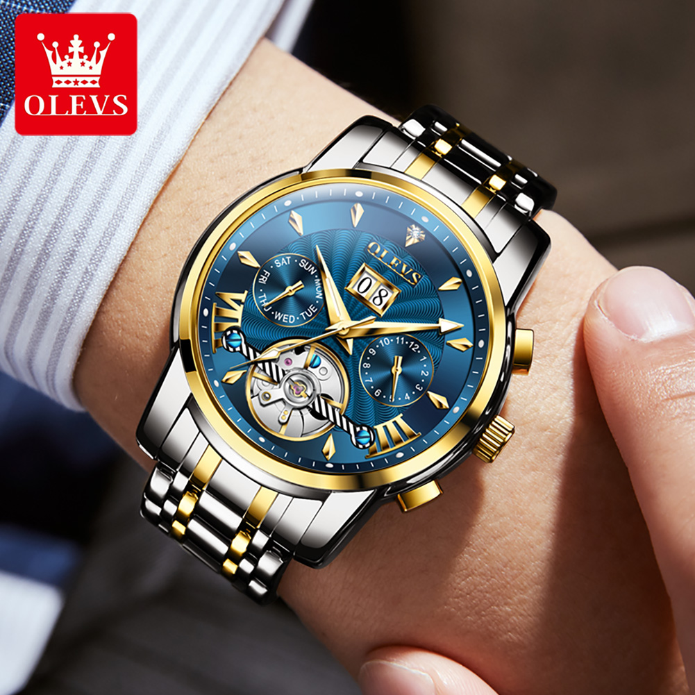 OLEVS Men Watches Luxury Fashi - Anti-Magnetic Watch recension och pris