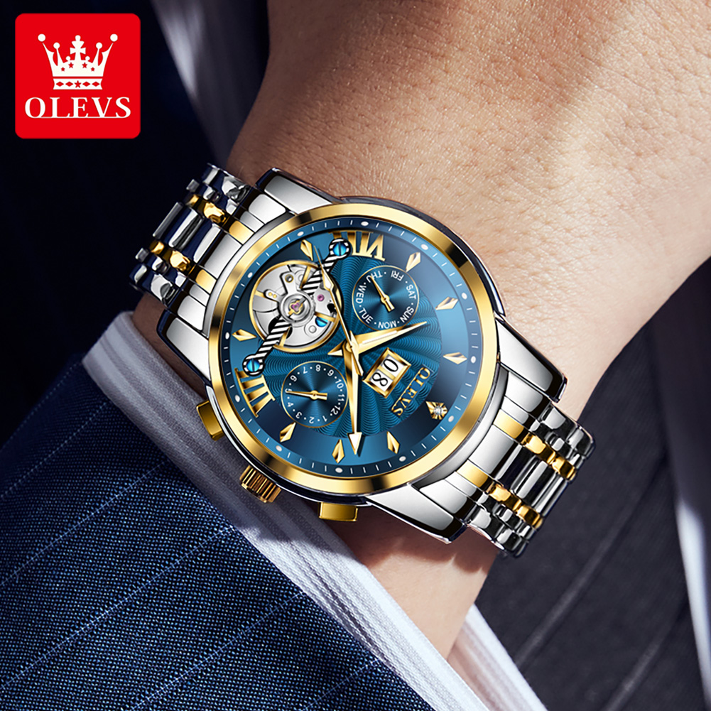 OLEVS Men Watches Luxury Fashi - Anti-Magnetic Watch recension och pris