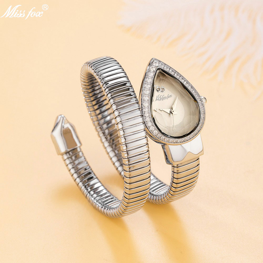 MISSFOX Snake Shape Diamond Wa - Anti-Magnetic Watch recension och pris
